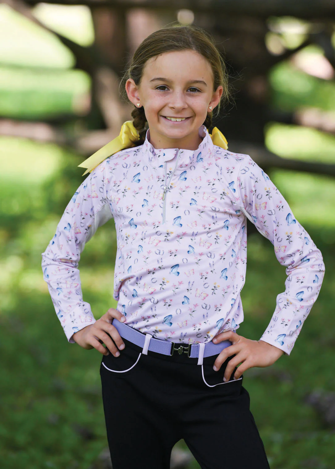 Belle & Bow Equestrian Children’s Long Sleeve Sun Shirt - Image 2