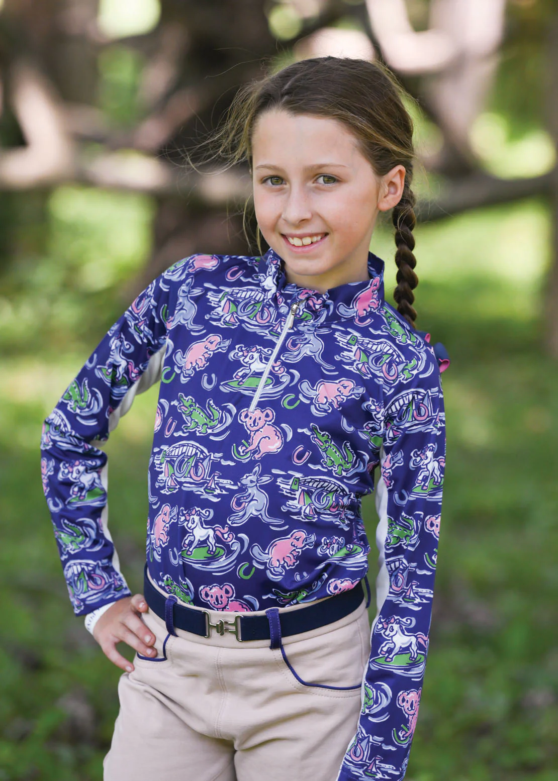 Belle & Bow Equestrian Children’s Short Sleeve Sun Shirt - Image 4
