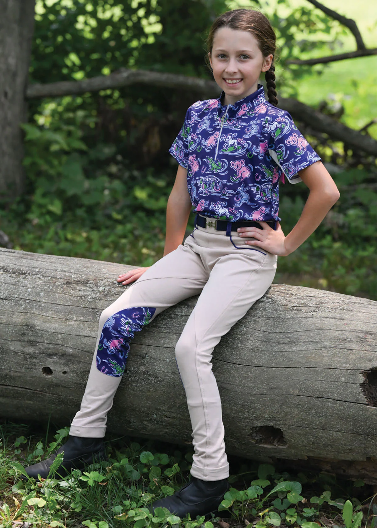 Belle & Bow Equestrian Children’s Short Sleeve Sun Shirt - Image 5