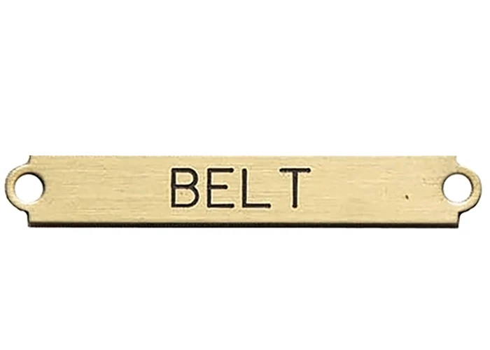 Belt Nameplate