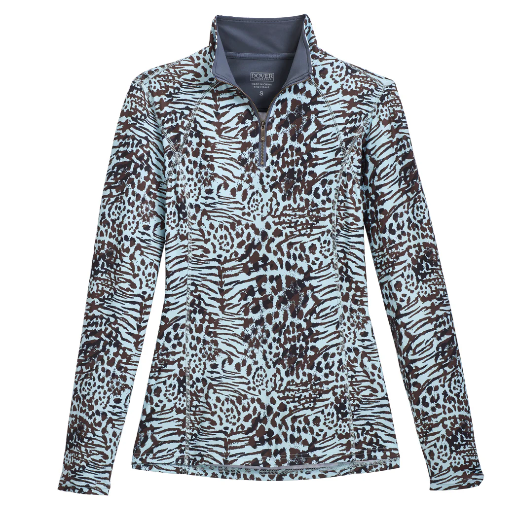 DS Ladies’ Meredith Print Quarter-Zip Shirt - Image 6