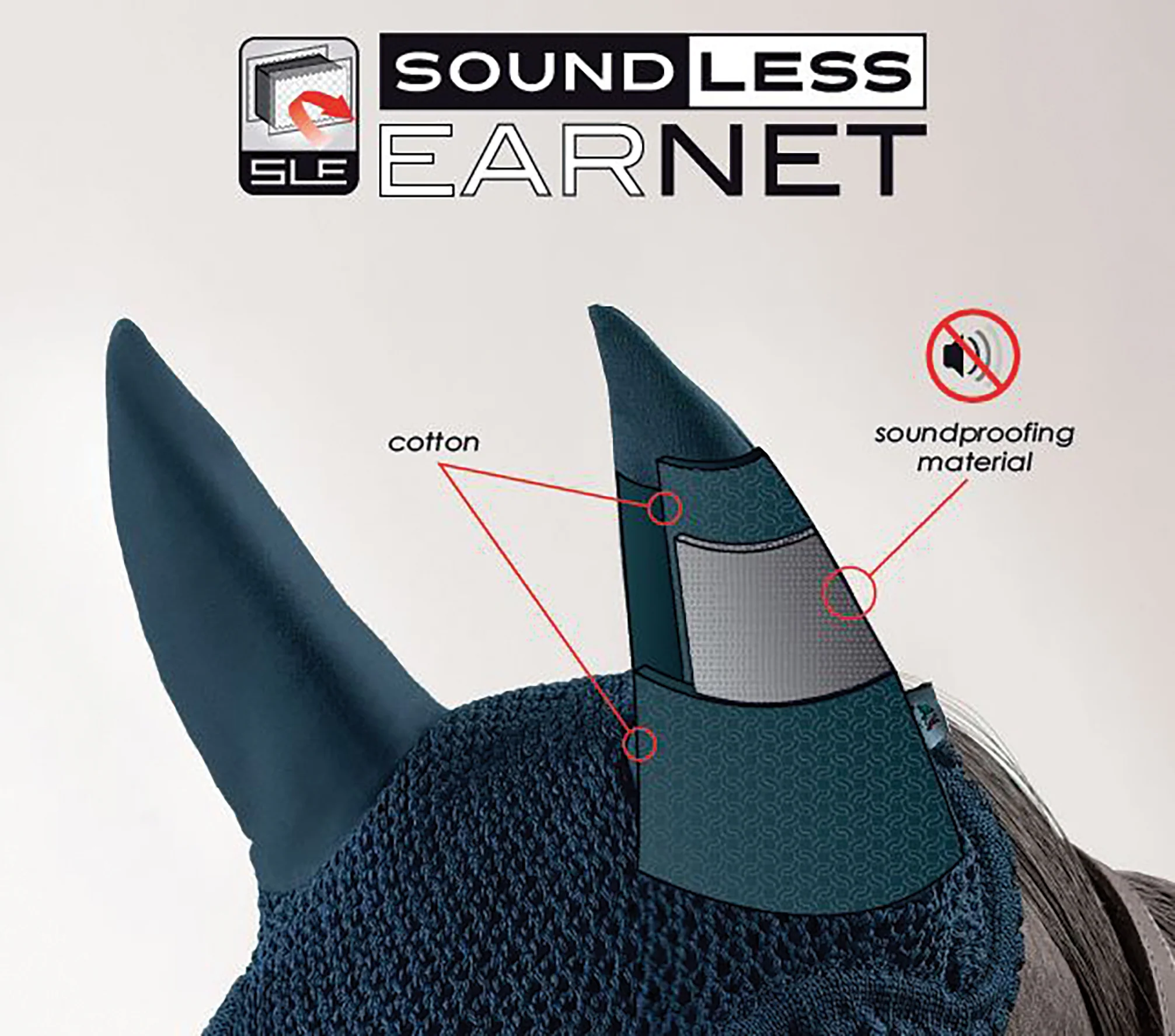 Equiline Soundless Ear Net - Image 4