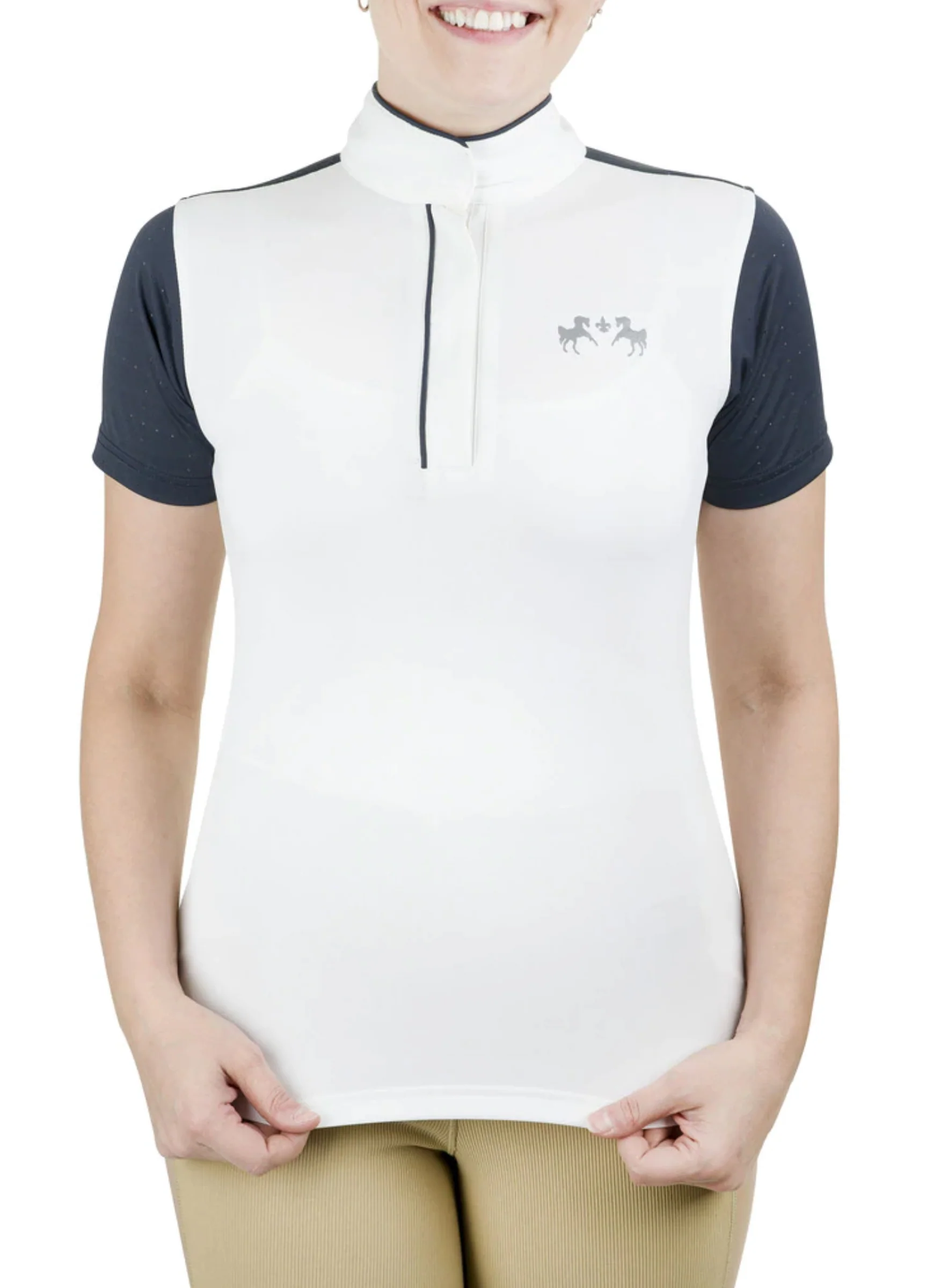 Equine Couture™ Ladies’ Magda EquiCool Short Sleeve Show Shirt - Image 4