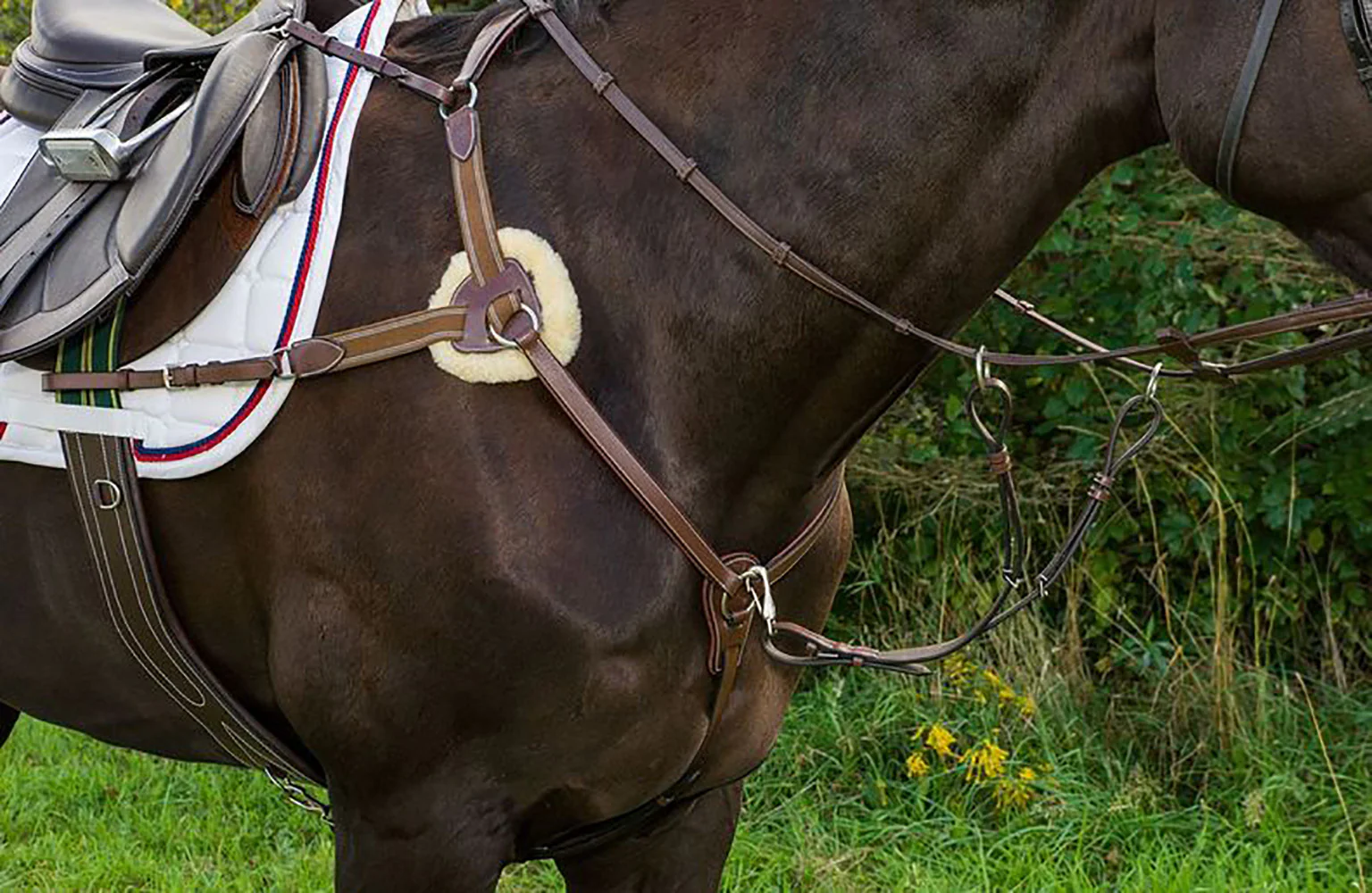 Henri de Rivel Pro 5-Point Elastic Breastplate Martingale with Running Attachment - Image 7