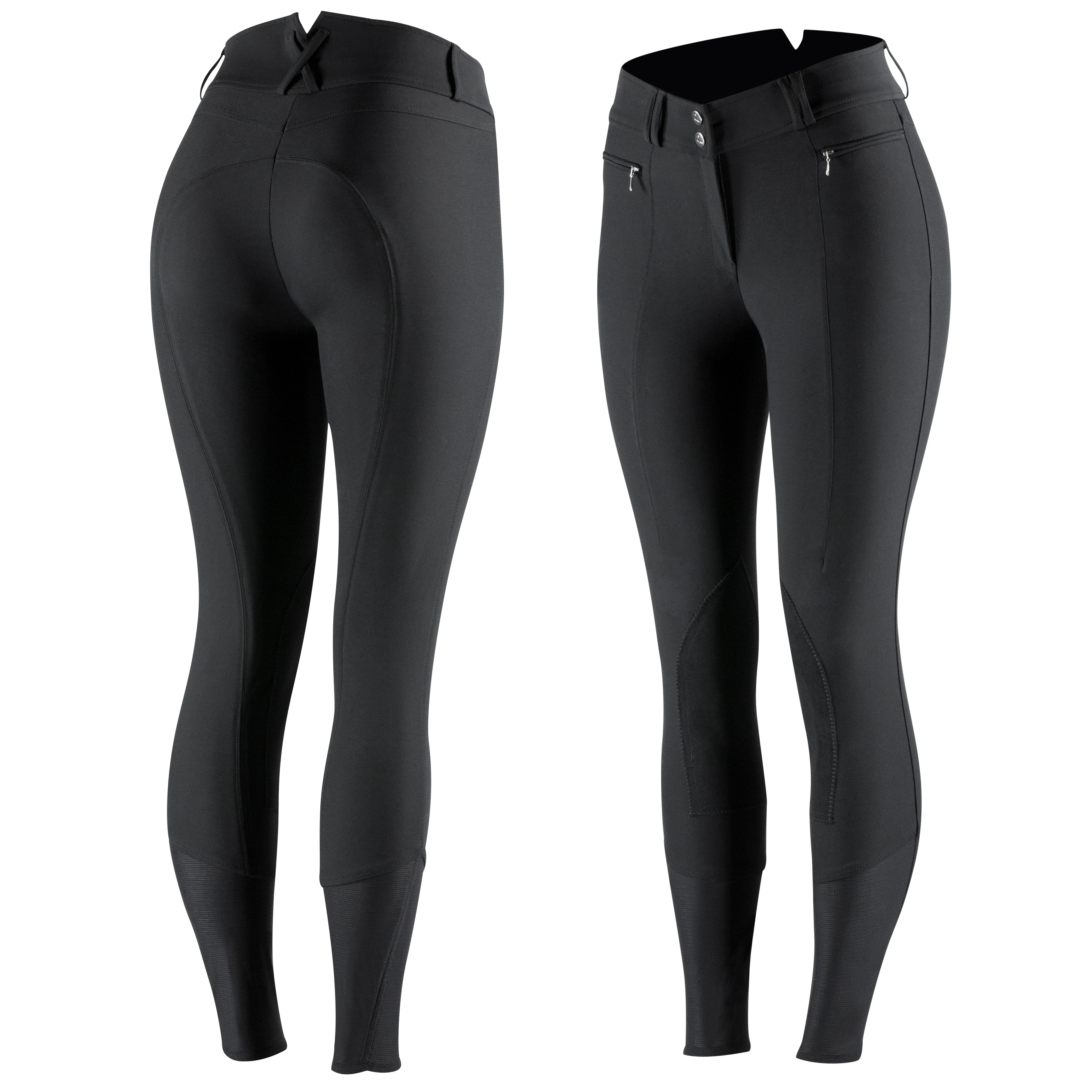 Horze Ladies’ Angelina Synthetic Leather Knee-Patch Breech - Image 4