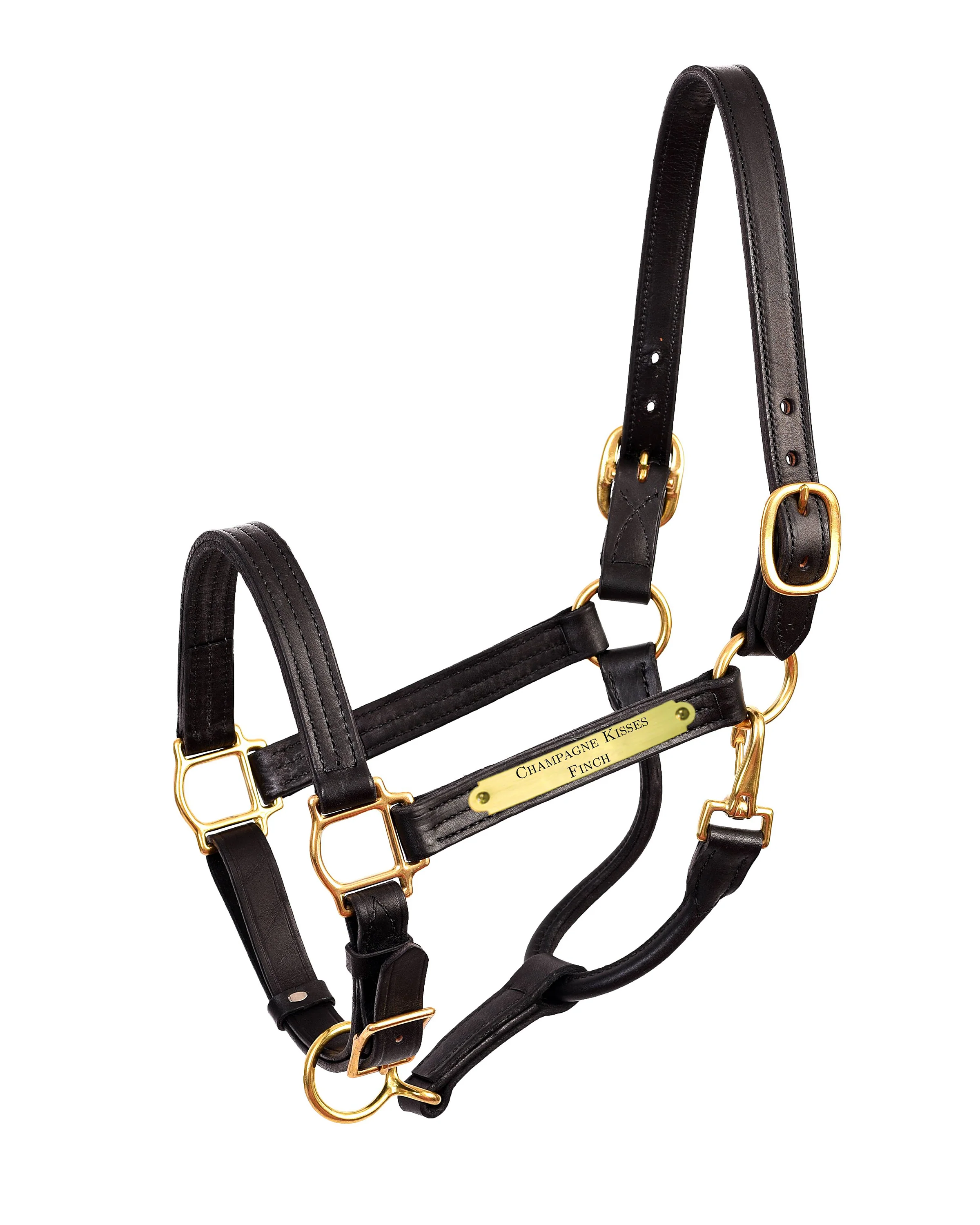 Perri’s® Premium 1" Leather Show Halter with Nameplate - Image 3