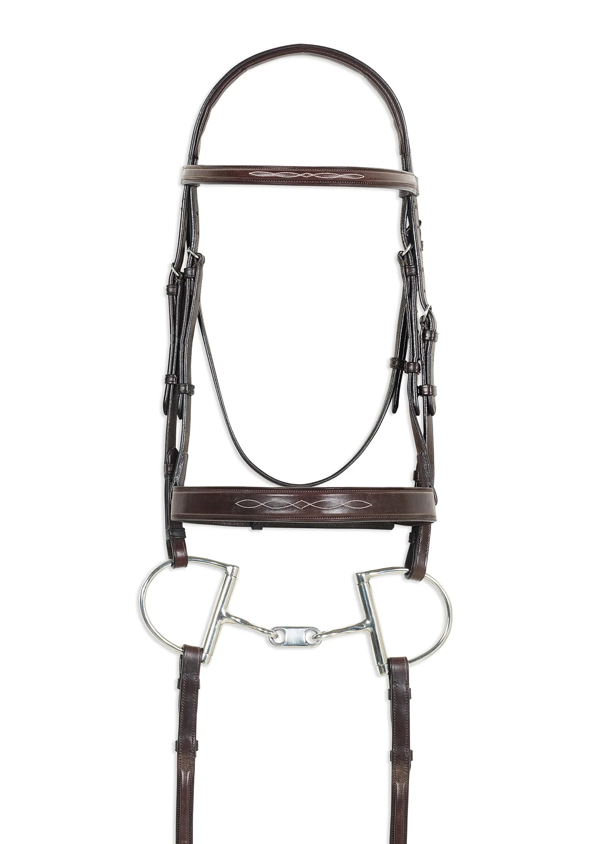 Pessoa® Pro Fancy-Stitched Wide Nose Bridle - Image 2