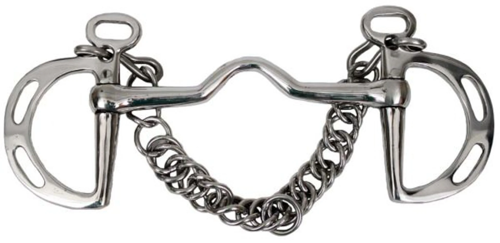 Showman® Stainless Steel Ported Mouth Slotted Kimberwick Bit