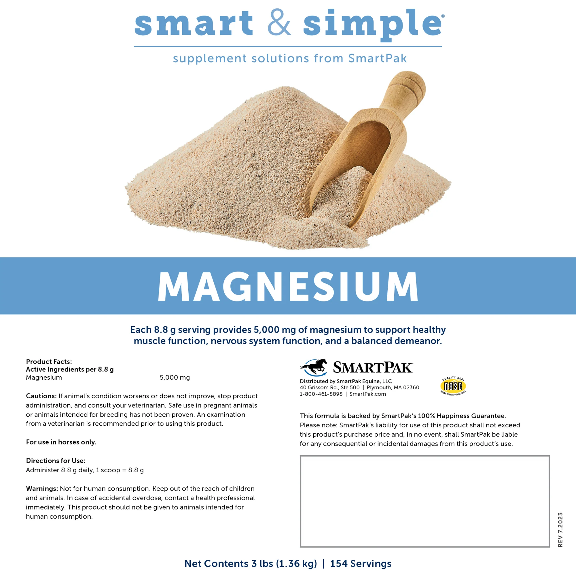 SmartEquine™ Smart & Simple® Magnesium Oxide Powder - 3 lbs. - Image 2