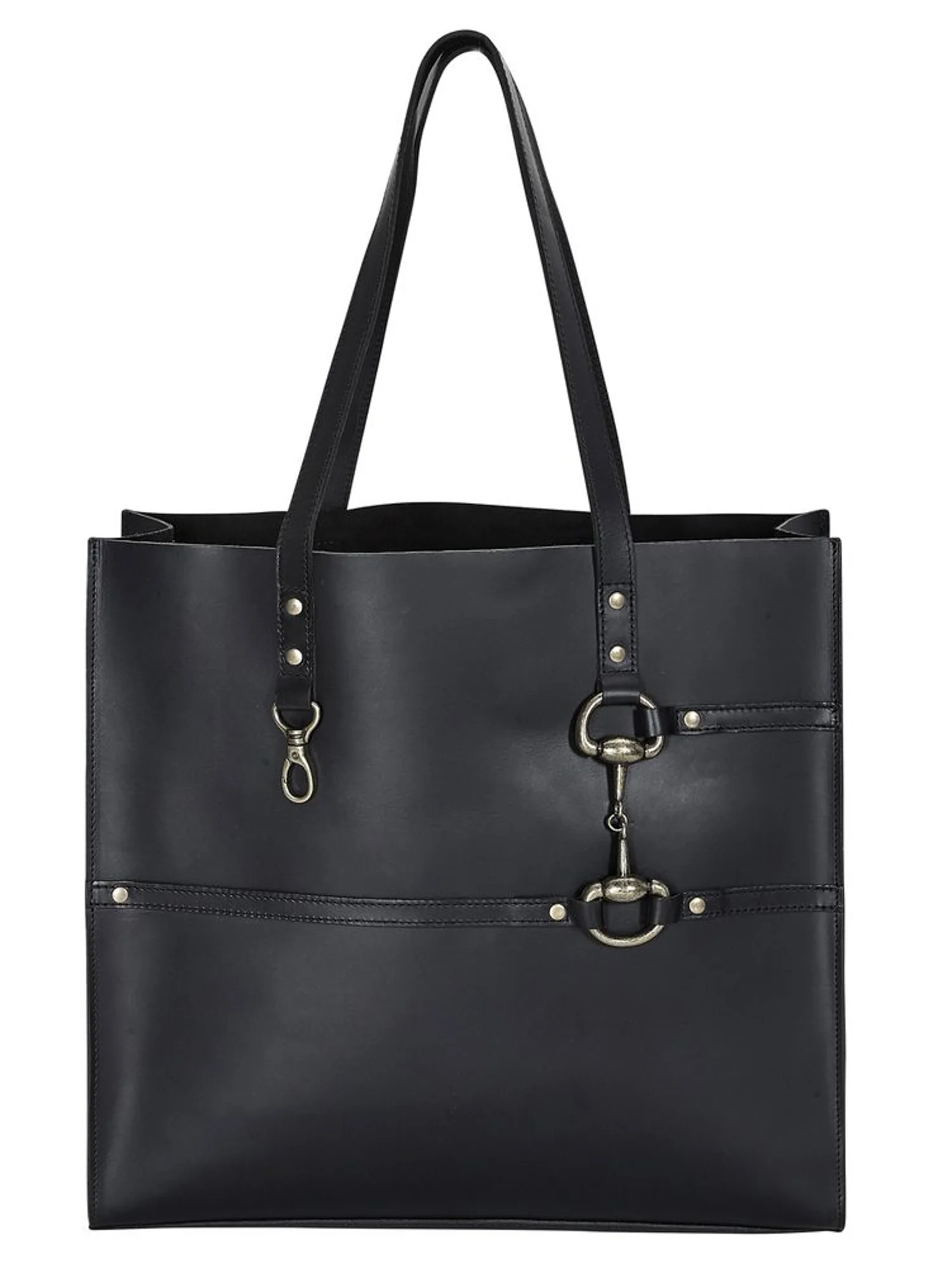 Snaffle Bit Leather Tote Bag - Image 2