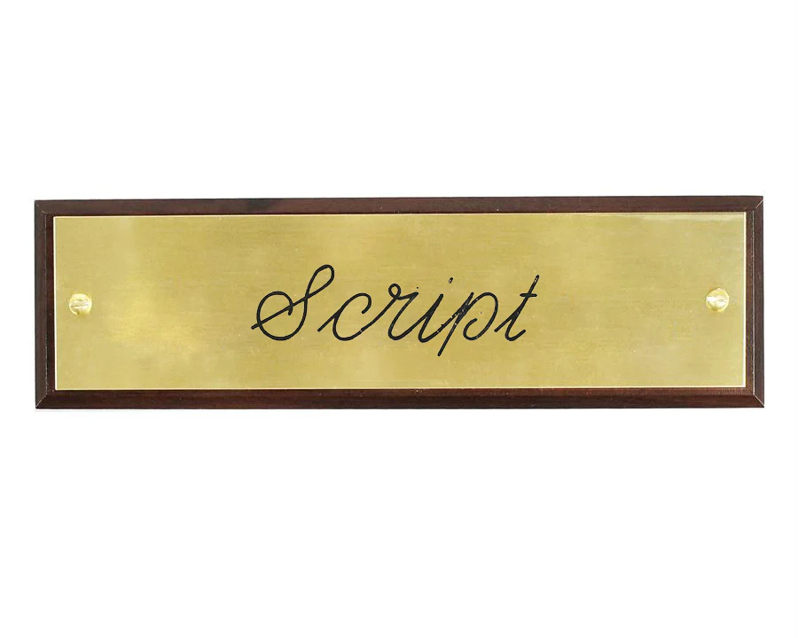 Stall Plate Mounted on Walnut Plaque - Image 2