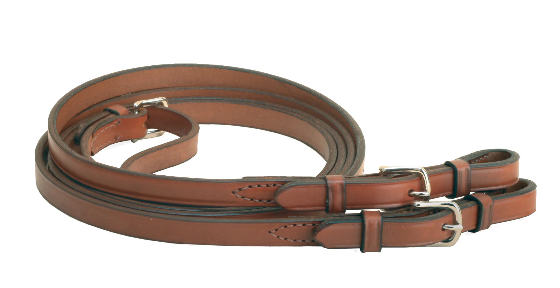 Tory Leather Company 5/8" x 60" Plain Reins with Buckle Bit Ends - Image 2