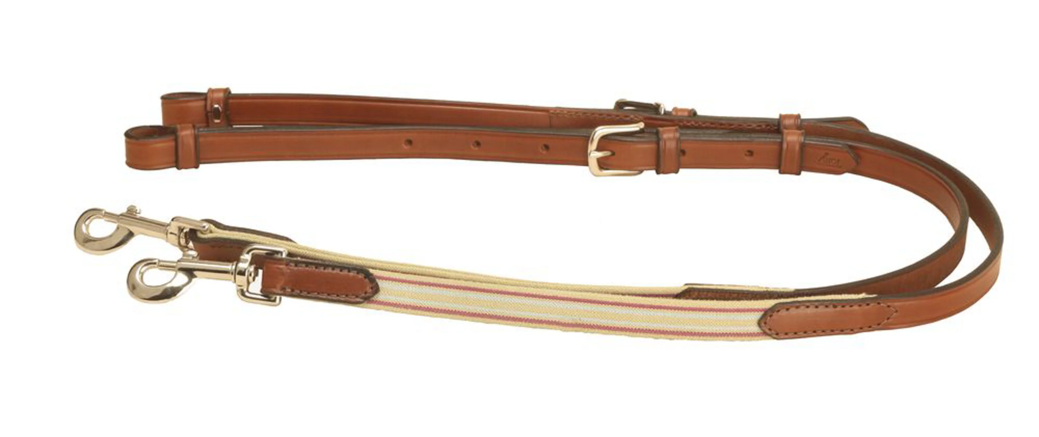Tory Leather Company Bridle Leather 3/4" Side Reins with Elastic - Image 2