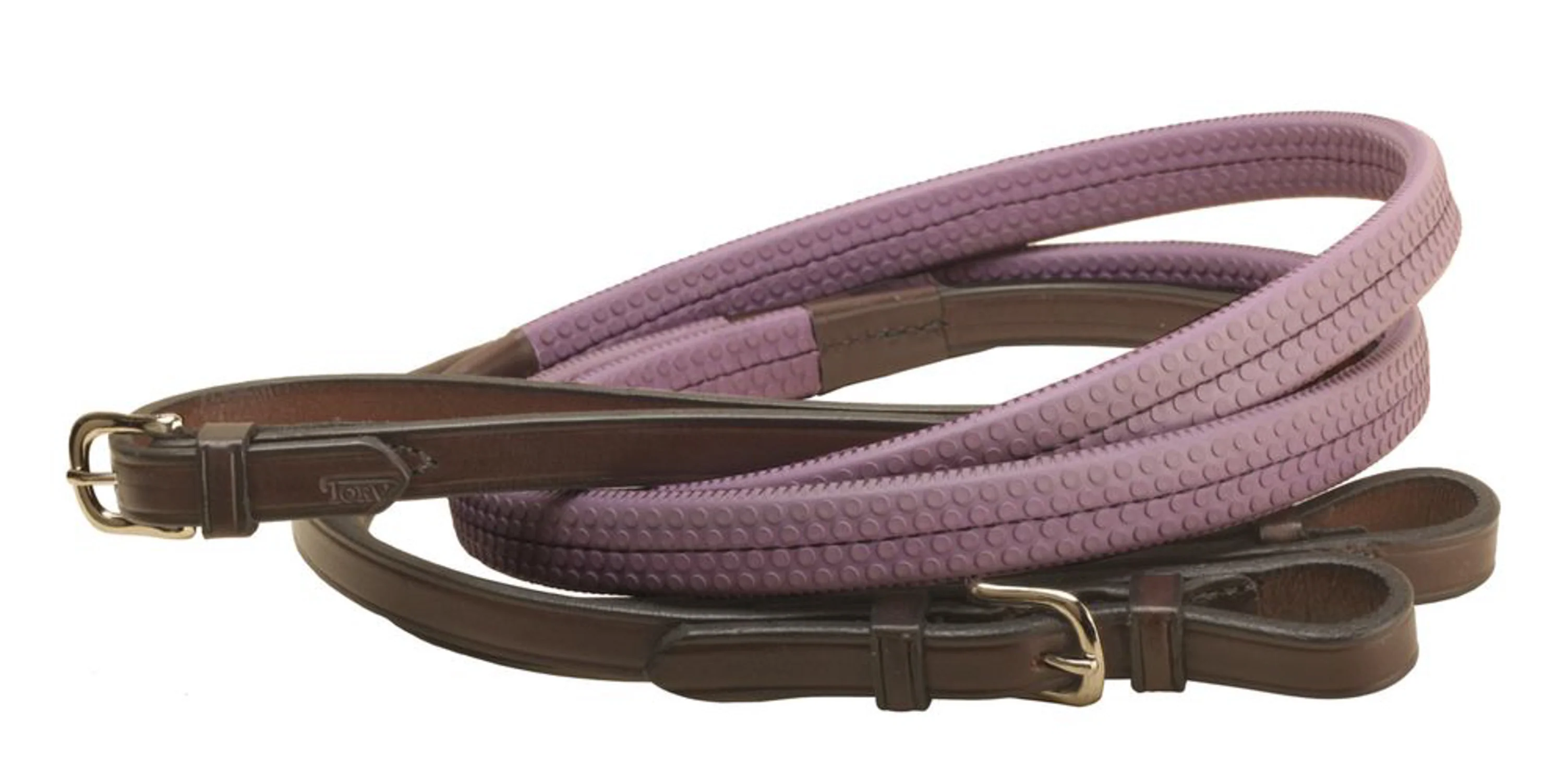 Tory Leather Company Rubber Grip Leather Reins with Buckle Ends - Image 16