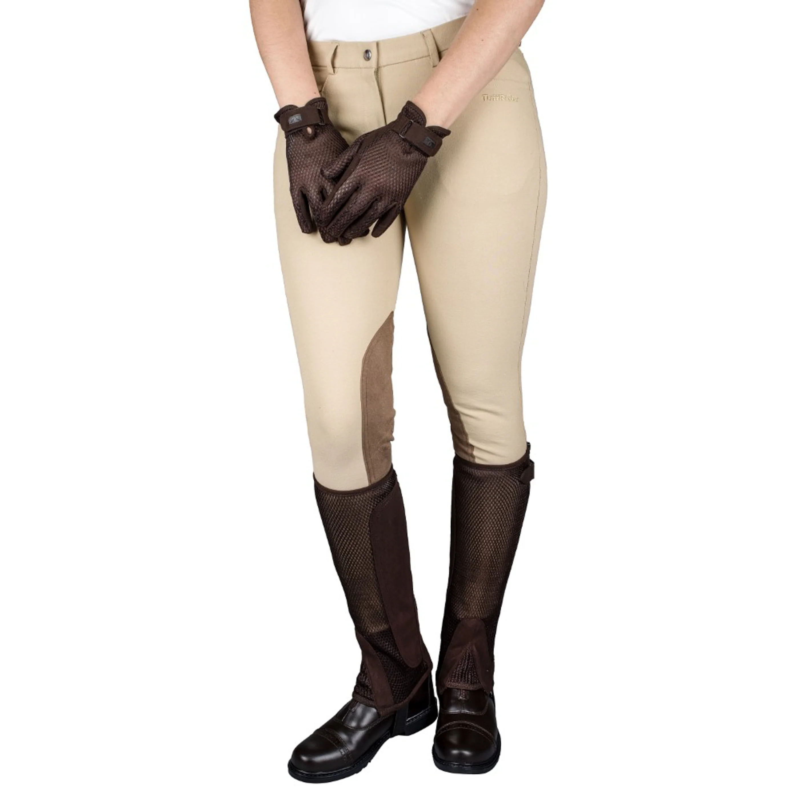 TuffRider® Ladies’ Double Up Air Mesh Half Chap & Glove Set - Image 2